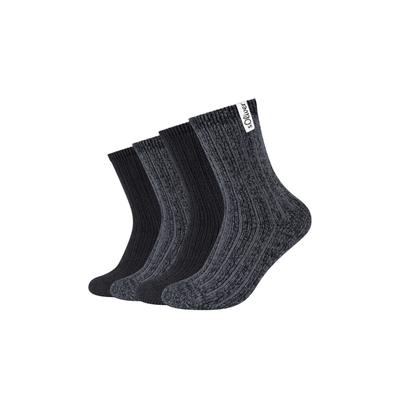 Socken S.OLIVER, Damen, Gr. 39-42, grau (schwarz), Obermaterial: 98% Polyester, 2% Elasthan, Socken Socken, wärmende, kuschelige Qualität, mit weichen Zehennähten
