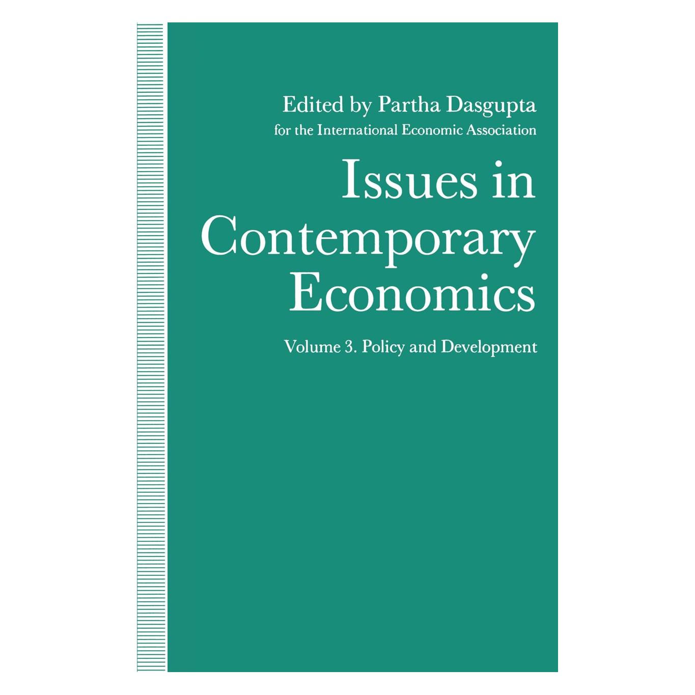 Palgrave Macmillan Uk Issues in Contemporary Economics (Englisch, Hardcover, Partha Dasgupta) (9780333524794)