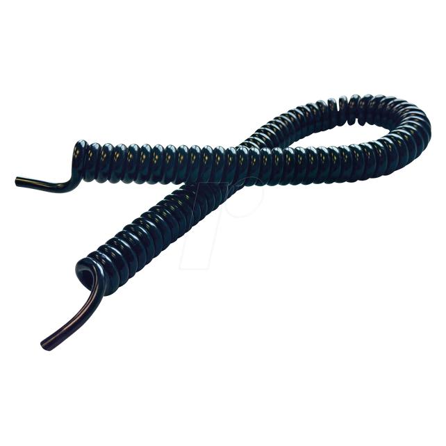 BKL Electronic 1506320 Spiralkabel Li12YD11Y 1200mm / 4800mm 2 x 0.25mm² Schwarz 1St. (1.20 m) (1506320)