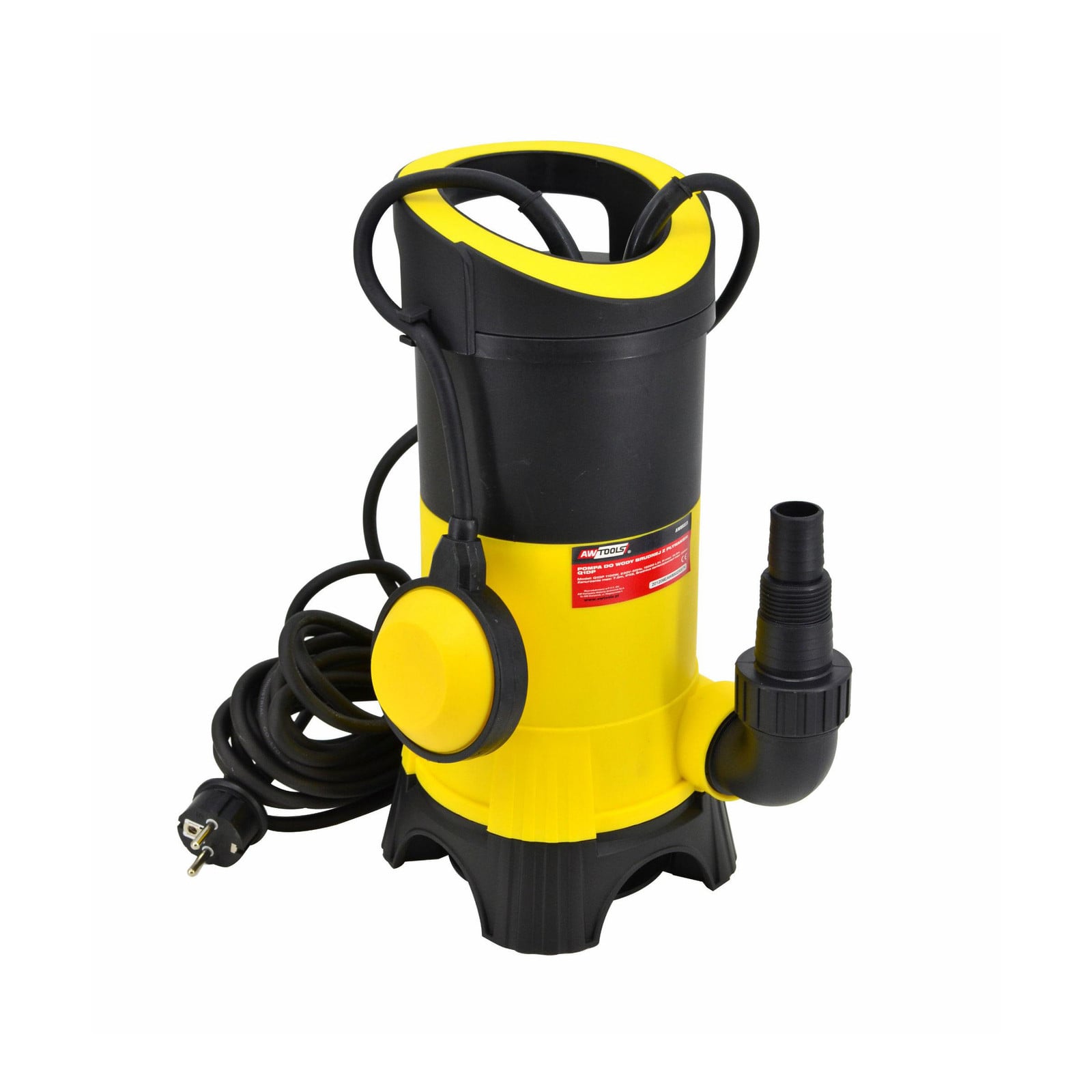 AWTools dompelpomp voor vuil water met vlotter, 900W, Q1DP