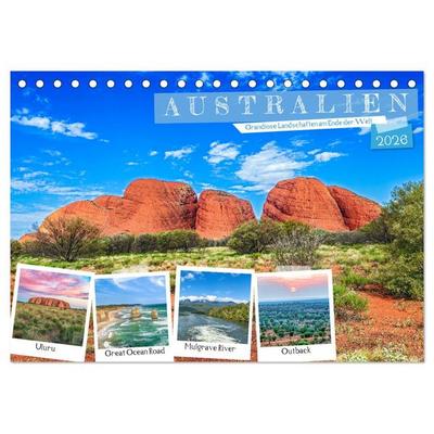 Australien - Grandiose Landschaften am Ende der Welt (Tischkalender 2026 DIN A5 quer), CALVENDO Monatskalender