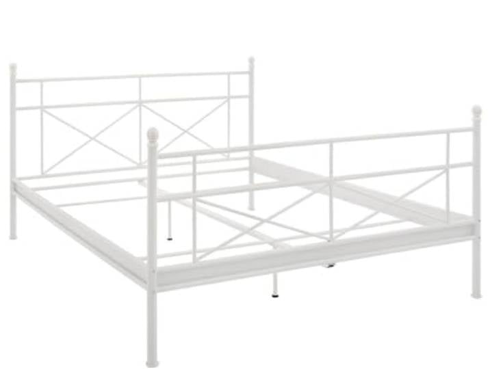 Thora Bett 160x200 cm aus Metall weiß