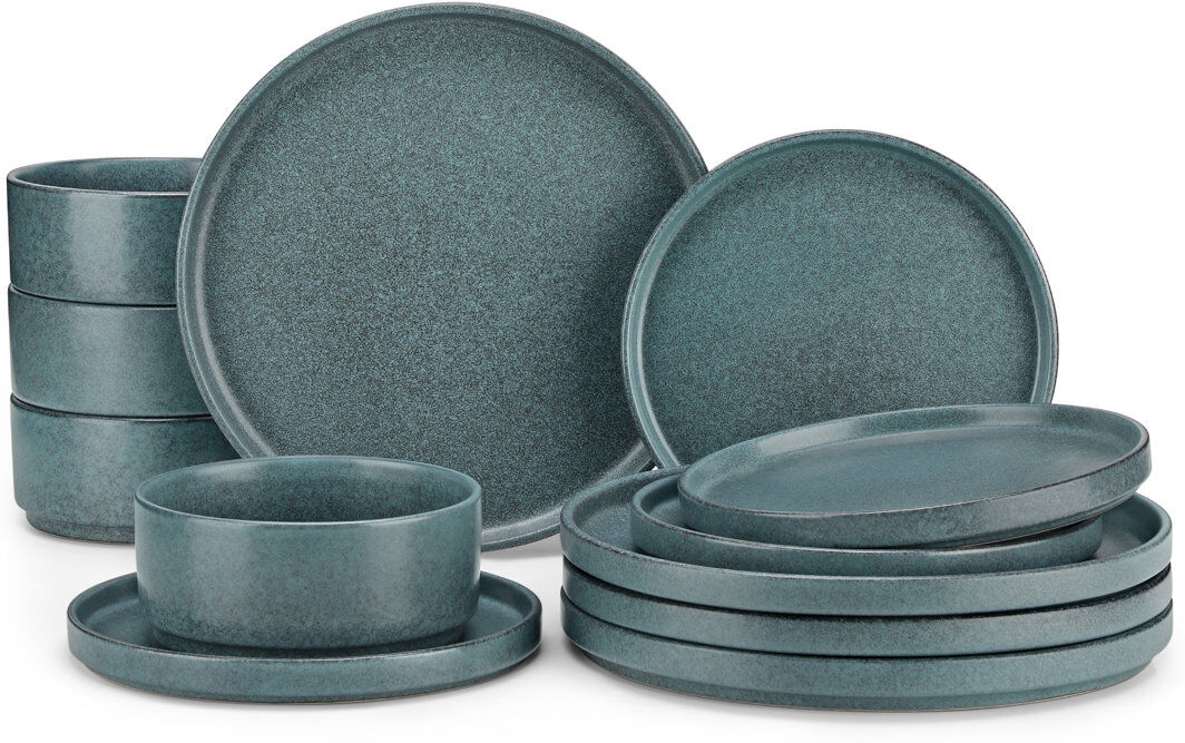 Vancasso Stoneware Dinnerware Set Piece - Service for 4 Blue