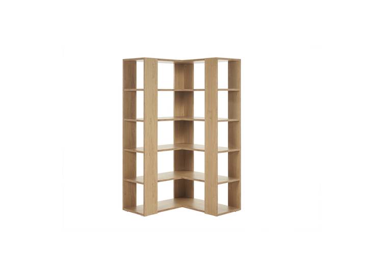 Bibliothèque étagère d'angle finition bois clair chêne L95 cm MUSSO