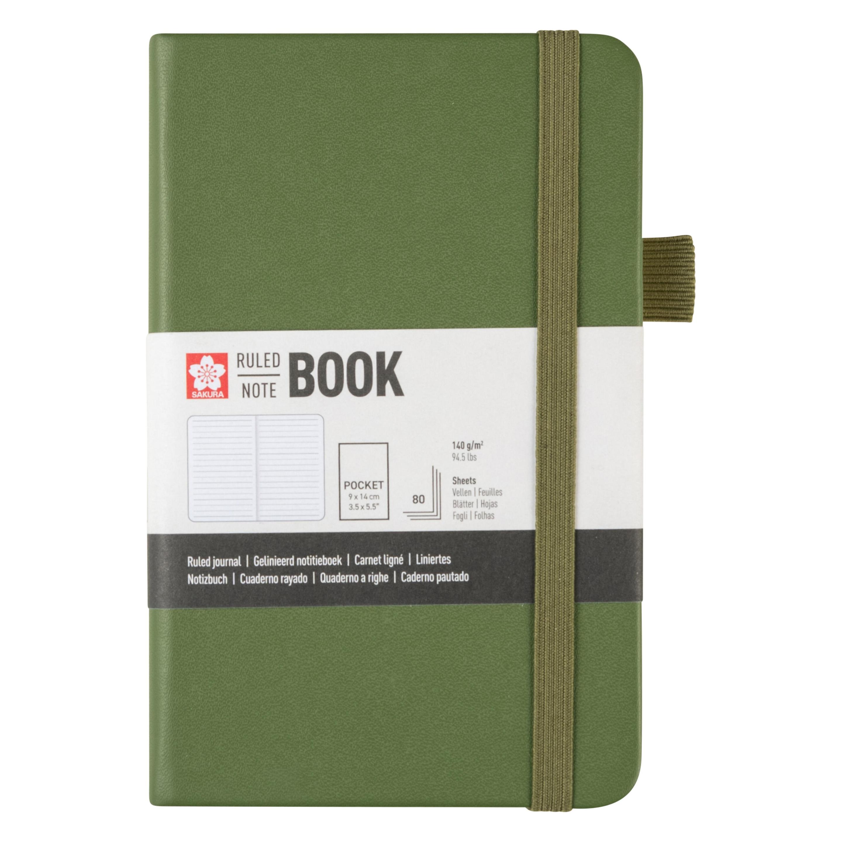 Sakura Notizbuch, 9x14 cm, fester Einband, liniert, Piniennadel (9 x 14 cm, Liniert) (66590344)