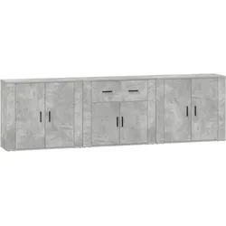 vidaXL Sideboards 3 Stk. Betongrau Holzwerkstoff
