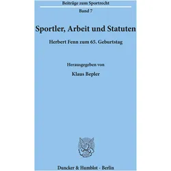 Sportler, Arbeit und Statuten, Fachbücher