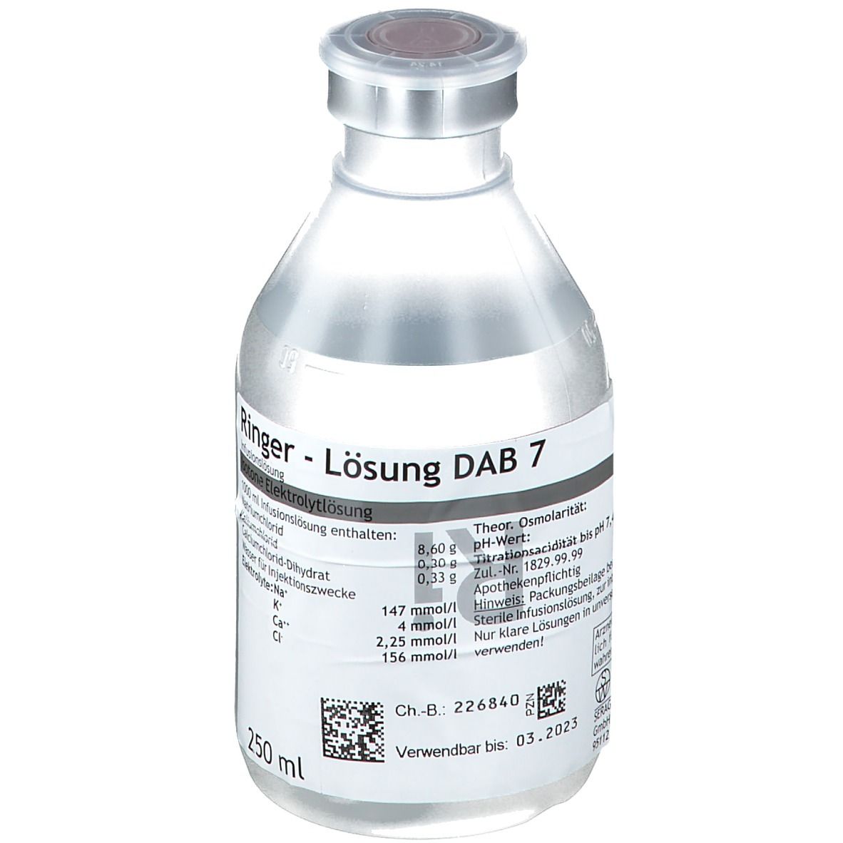 Ringer Lösung DAB 7 Plastik 250 ml Infusionslösung