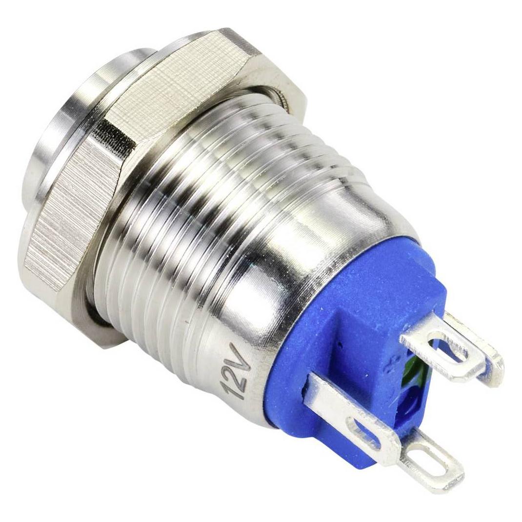 Tru Components Drucktaster Edelstahl 12 mm beleuchtet (TC-9219004)