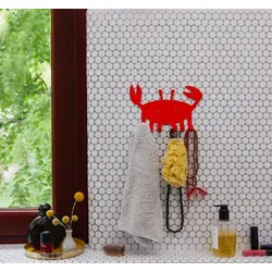 Wandhaken Kleine Krabbe rot