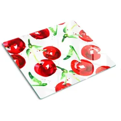 GLASPLATTE 60x52 cm Kirschen