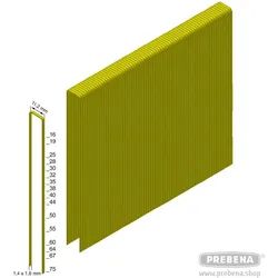 Prebena, Tackerklammern + Tackernägel, Heftklammern stark verzinkt geharztETA 44 mm