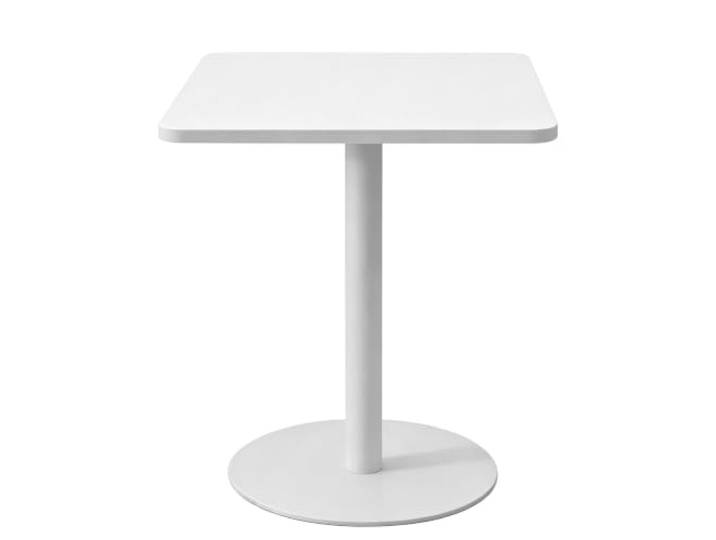 Moderner Esstisch für die Küche mit Metalltischplatte, kleiner Platzbedarf Zuhause, Esszimmer, Küchentisch für 2–4 Personen, Barhöhentisch, Gold(Weiß,60x60x73cm)