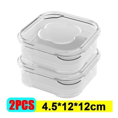 Gefrierbox für Fleisch, transparente Frischhaltebox für Fleisch und Gemüse mit Deckel, Kühlschrankfachbox für Fleisch, Gefrierschrankbox