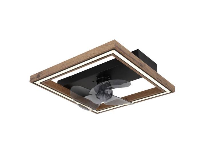 Globo Deckenventilator, Metall, Kunststoff, Holzwerkstoff, F, 44x13.5x44 cm, CE, Fernbedienung, Sommerbetrieb, Winterbetrieb, Farbtemperaturwechsler, Lampen & Leuchten, Innenbeleuchtung, Deckenlampe, Deckenlampen