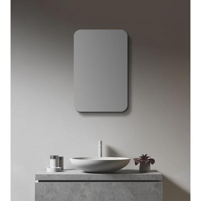 Badezimmerspiegelschrank TALOS, schwarz, B:40cm H:60cm T:10cm, Aluminium, Echtglas, Schränke, oval, BxH: 40x60 cm, aus Alumunium und Echtglas, IP24, schwarz
