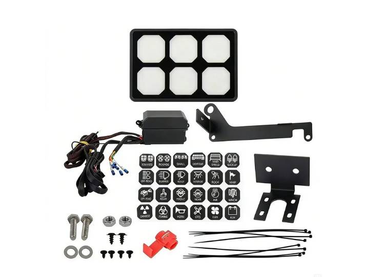 Unité universelle à 6 circuits pour voitures, bateaux, camping-cars, avec indicateurs lumineux Construction ABS