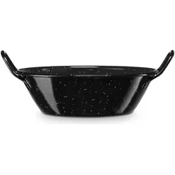 Wellhome Well Home - Tiefe Jaspeada Paellapfanne mit hohem Rand aus emailliertem Stahl Ø40 x 9,7 cm - 9 L, ideal für suppige Reisgerichte