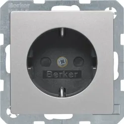 Berker SCHUKO-Steckdose alu/lack 41236084