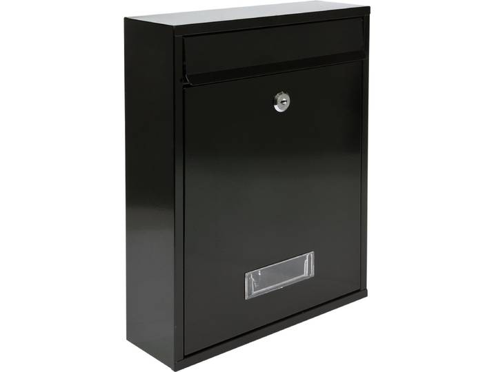 VOREL Brievenbus met 2 sleutels - zwart - 360x260x80 mm
