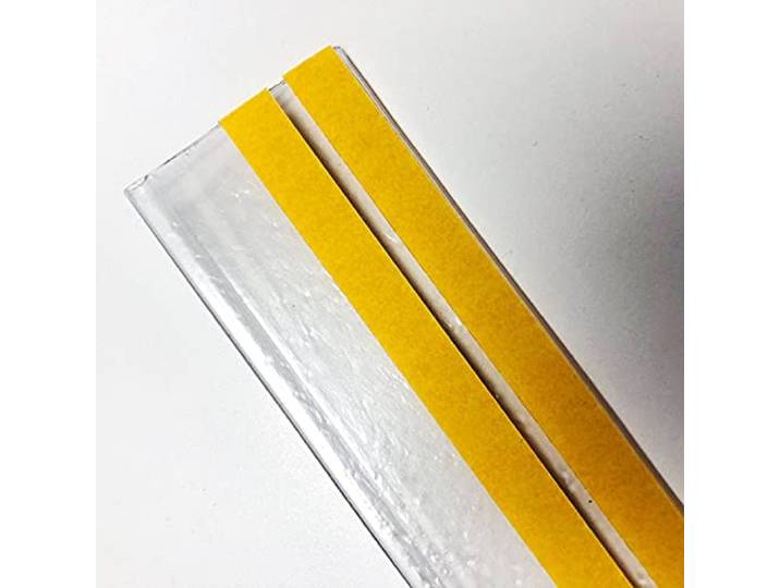 Packung mit 50 transparenten Preisschildern aus recyceltem Material mit 2 Aufklebern auf 1 m für 39-mm-Etiketten Preisschilder Ladenpreise Preishalter Regal Klebepreishalter