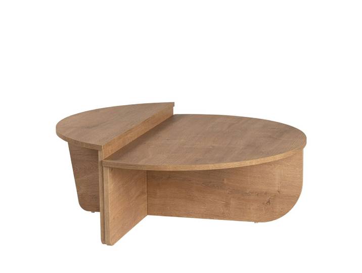 Lot de 2 tables basses en bois - bois clair