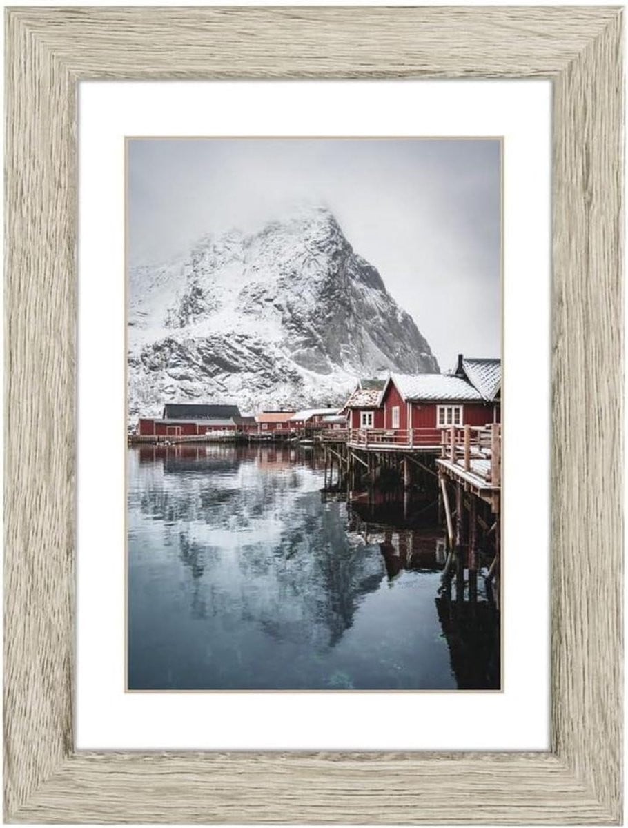 Houten Fotolijst in Bohemian Stijl - Grijs - 40 x 50 cm