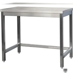 A&S Gastro Gastro Arbeitstisch o. Grundboden o. Aufkantung Edelstahl (BxT) 1700 x 600 mm