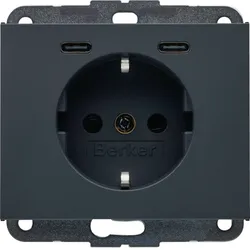 Berker Steckdose USB CC 20W PD Kx ant 48157006