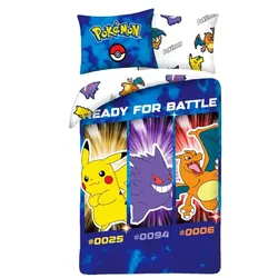 Pokémon Bettwäsche Set aus Baumwolle Bettdeckenbezug 140 × 200 cm