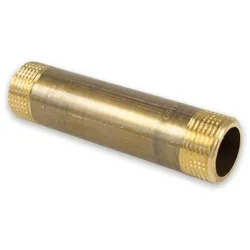 Messing Gewinde-Fitting Distanz Doppelnippel 1 1/4''-1 1/4'' (Ausführung: 1 1/4''AG - L=100 mm)