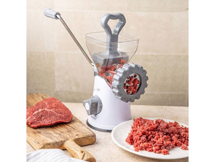 Manueller Fleischwolf mit Wurstfüller