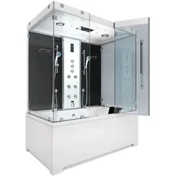 AcquaVapore Kombination Badewanne Dusche K80-SW-TH-B-EA Duschtempel 180x100 cm OHNE Zusatzoption