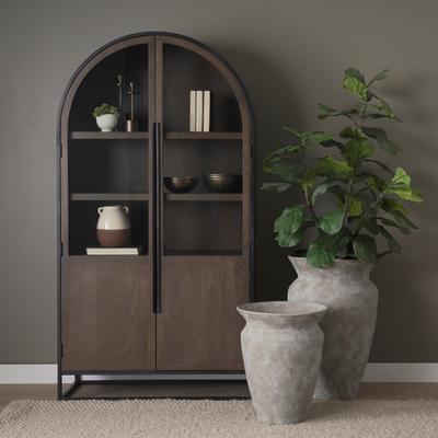 Mercana Sloan Arched Storage Display Cabinet Bookshelf