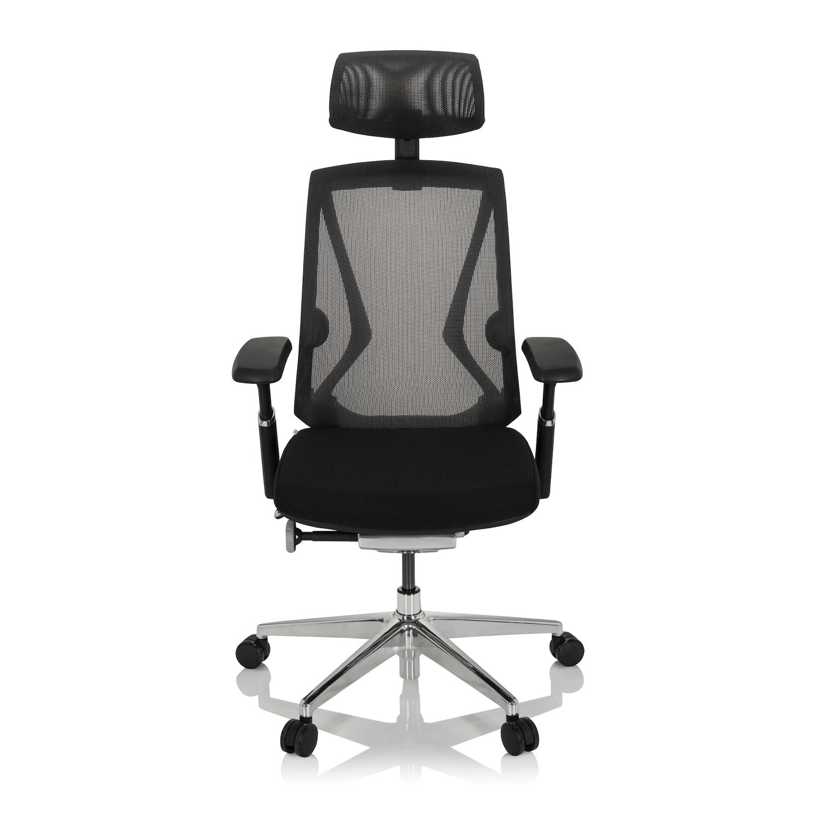 hjh OFFICE High End Bürostuhl INSPERO Stoff / Netzstoff mit Armlehnen