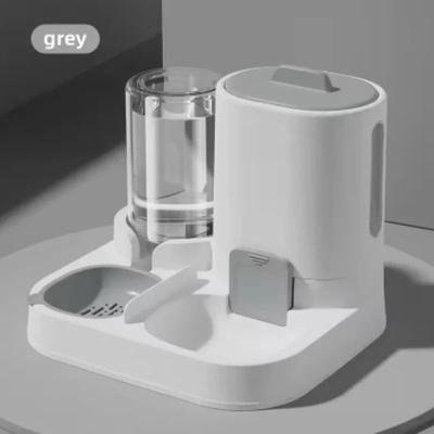 Uplift Picks Two In One Pet Food And Water Dispenser Bowl For Cats And Dogs gray