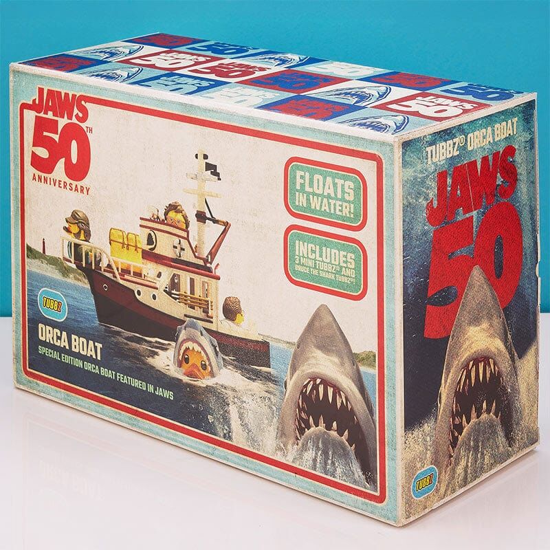 Numskull Jaws TUBBZ Orca Boat Special Edition Collectible Set - 3 Mini TUBBZ Figures, Bruce the Shark - Numskull Designs