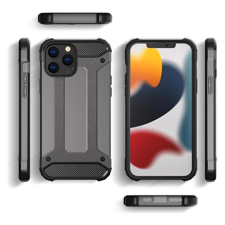 Hurtel Hybrid Armor case iPhone 14 Pro armored hybrid case black (Apple iPhone 14 Pro) (1404978613)