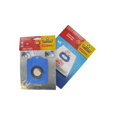 4er-Box Top Filter Universal-Staubsaugerbeutel mit Click Bag-Adapter für Elio-Staubsauger
