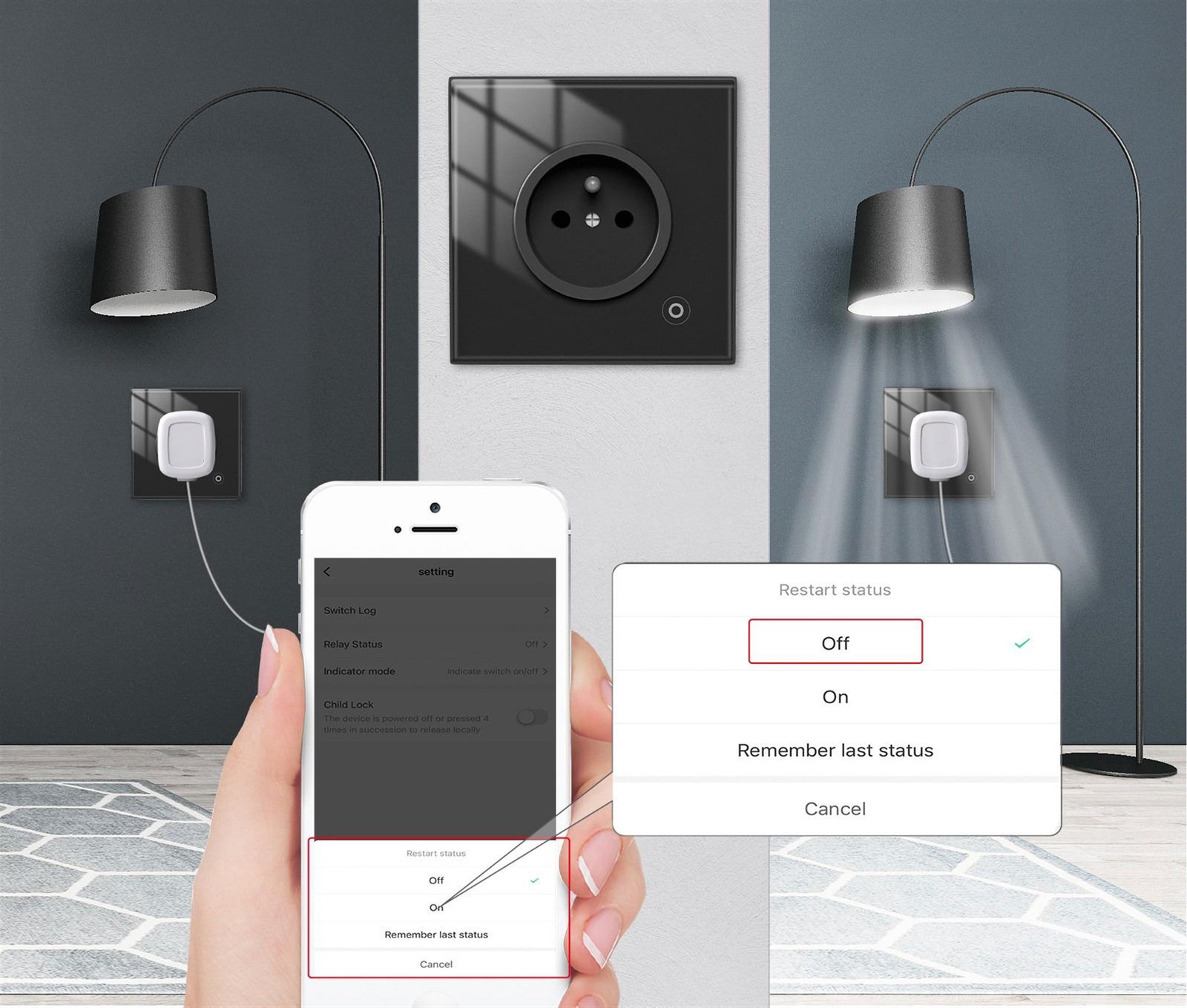 MOES Slimme wandcontactdoos Zigbee 16A zwart