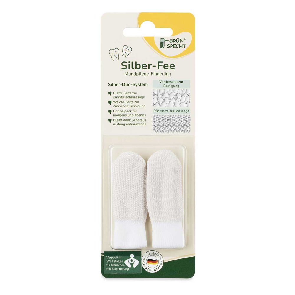 GRÜNSPECHT Naturprodukte GmbH Silber-Fee, Mundpflege-Fingerling, 1 Paar 08108615
