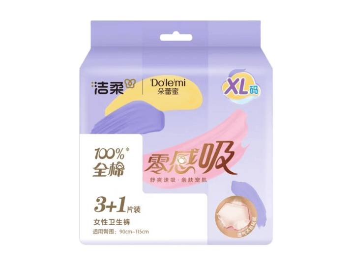 C&S Sous-vêtements jetables pour femmes Dolemi Zero Sensation Absorption, Taille XL - 4 pièces