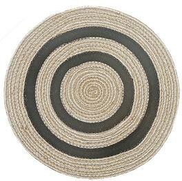 IH Casa Decor Line Round Braided Placemat With Black Outer 15 X 15 - Set of 12