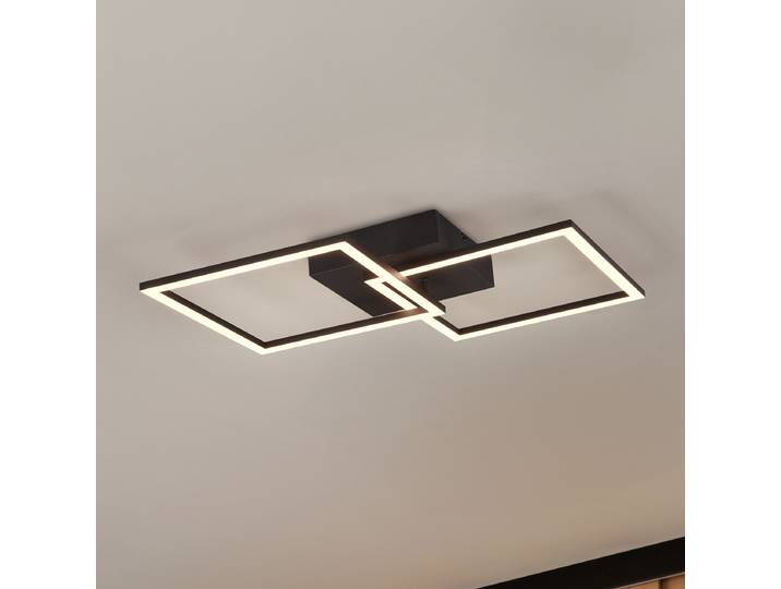 LED-Deckenleuchte 60cm Schwarz/Schwarz Eisen, lackiert Silikon LED LED-Platine