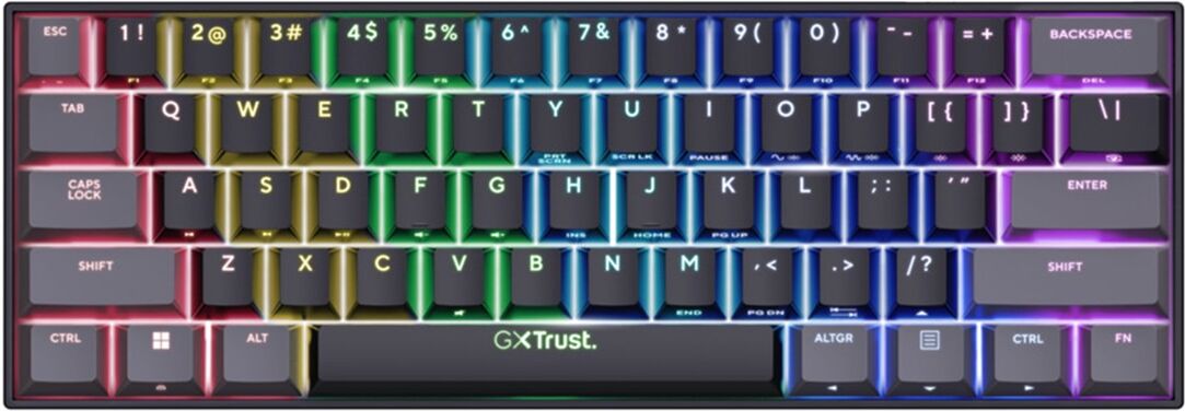 Trust Teclado Gaming GXT867 Acira. Negro