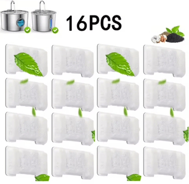 Inspire Picks Premium Carbon Replacement Filters For Pet Water Fountains 16pcs Filters