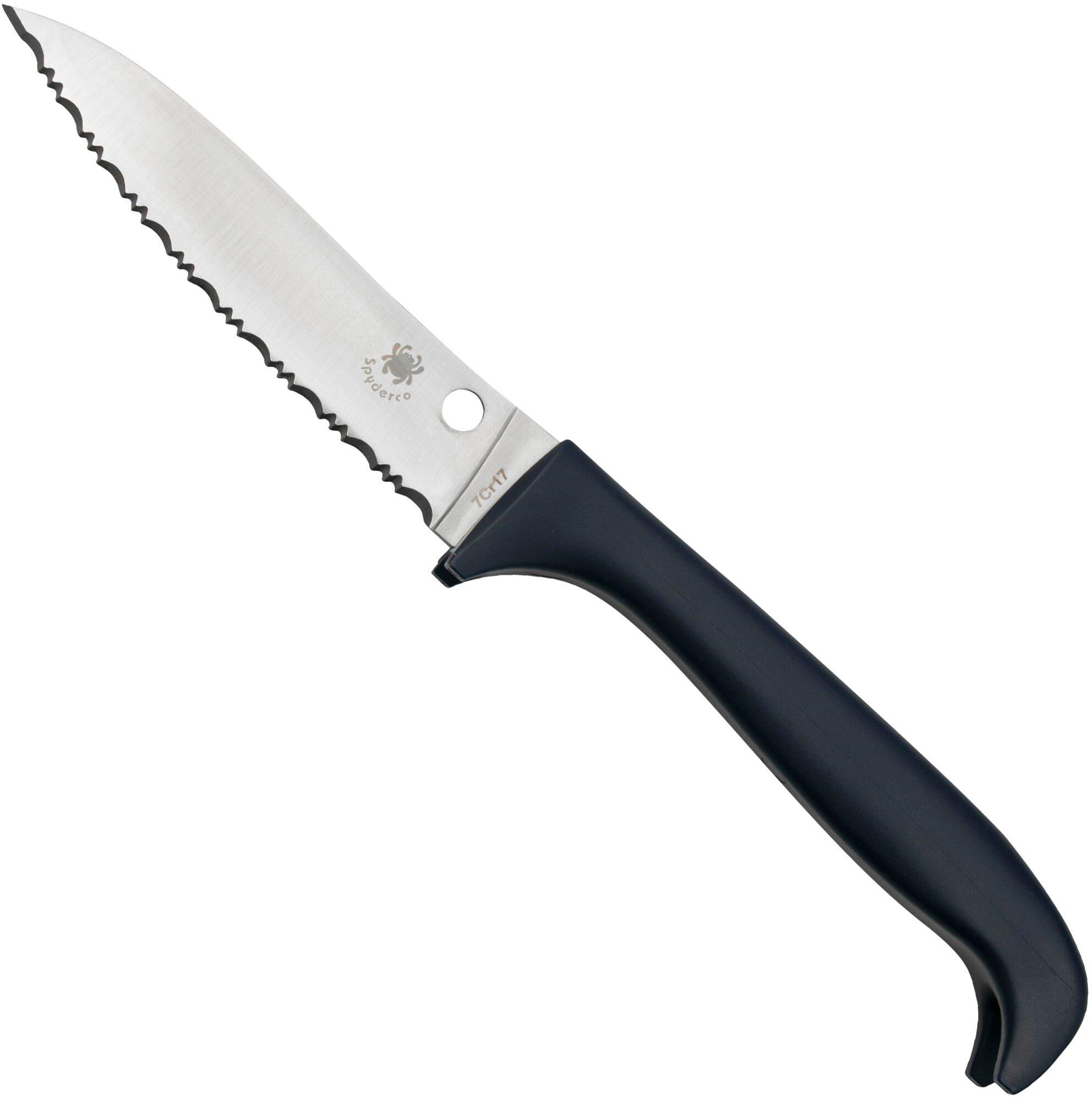 Nóż uniwersalny Spyderco Counter Critter K21SPR, ostrze w całości ząbkowane, fioletowy