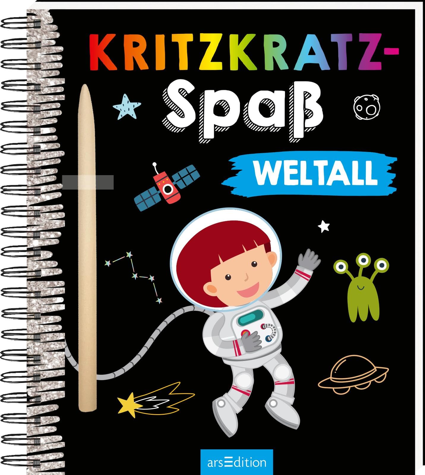 Kritzkratz-Spaß Weltall: Kreativer Kratzelspaß mit Malideen und Holzstift für Kinder ab 5 Jahren - Preis vom 12.10.2026 11:37:12 h