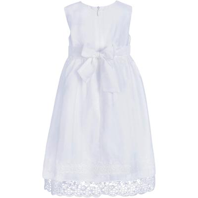 Taufkleid HAPPY GIRLS "dress", Mädchen, Gr. 86, N-Gr, ohne Ärmel, Web, weiß, Web, Obermaterial: 40% Baumwolle, 30% Polyamid, 30% Polyester, festlich, lang, eckiger Ausschnitt, Kleider