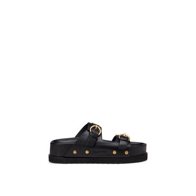 Sandale MARC O'POLO "mit verstellbaren Riemen", Damen, Gr. 42, schwarz, Obermaterial: 100% Leder, unifarben, Schuhe Sandale